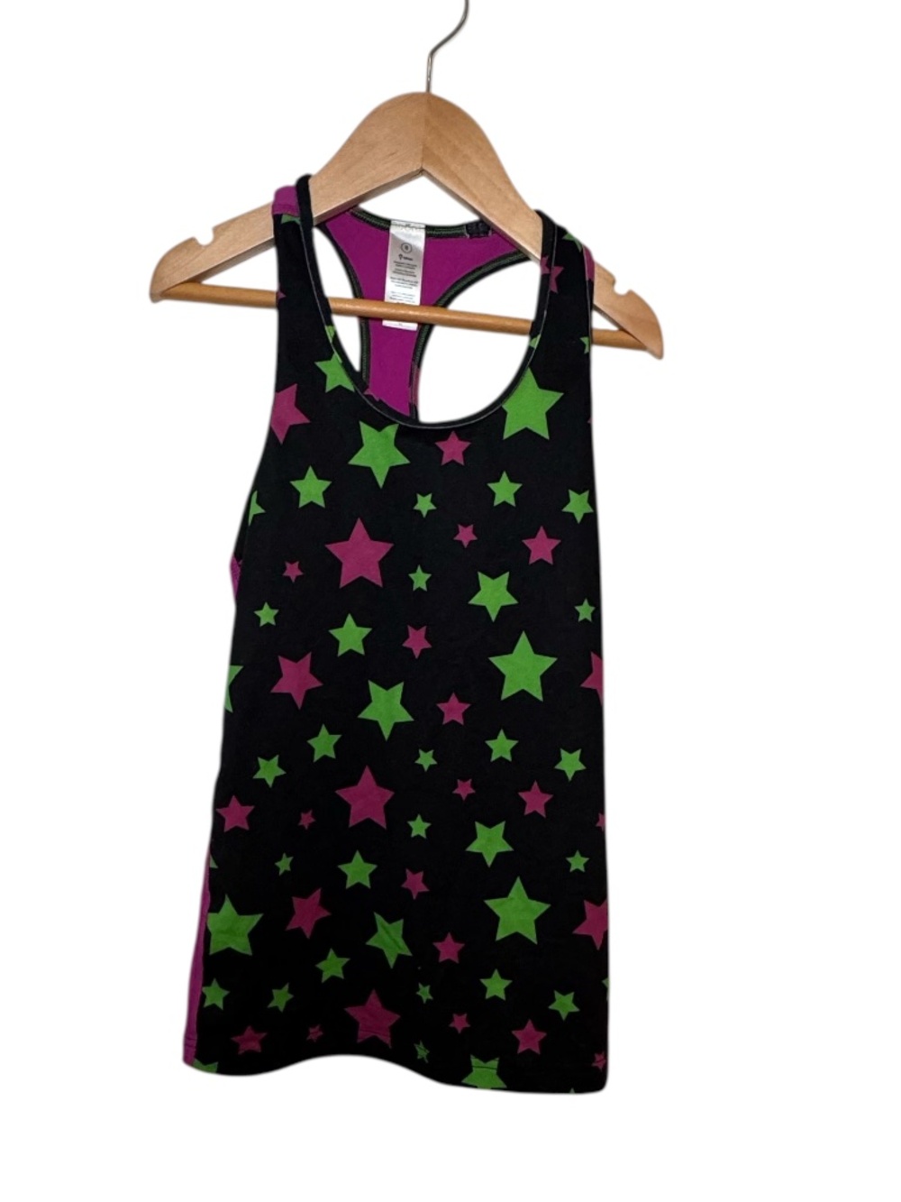 IVIVVA black/green/pink racerback tank top - size 8